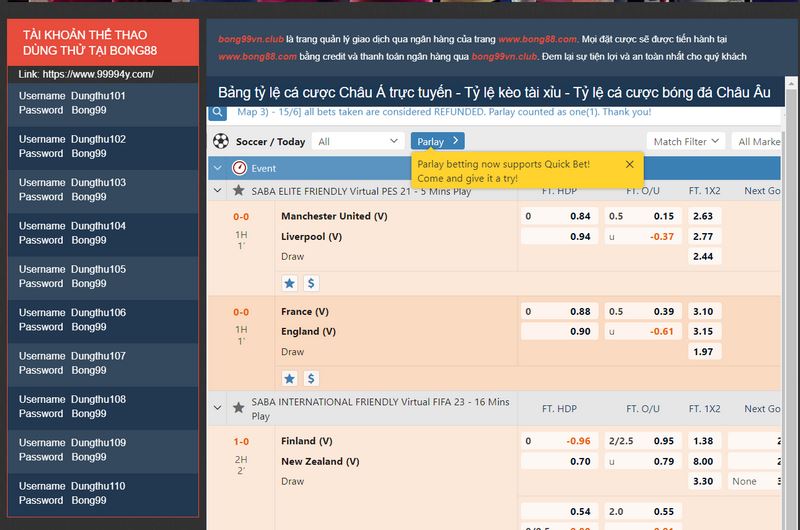 Bong99 -Trải nghiệm giải trí đỉnh cao cùng sảnh cược cực chất 6 Tham Gia Sảnh Sports Đặt Cược Nhiều Kèo Có Tỷ Lệ Ăn Cao