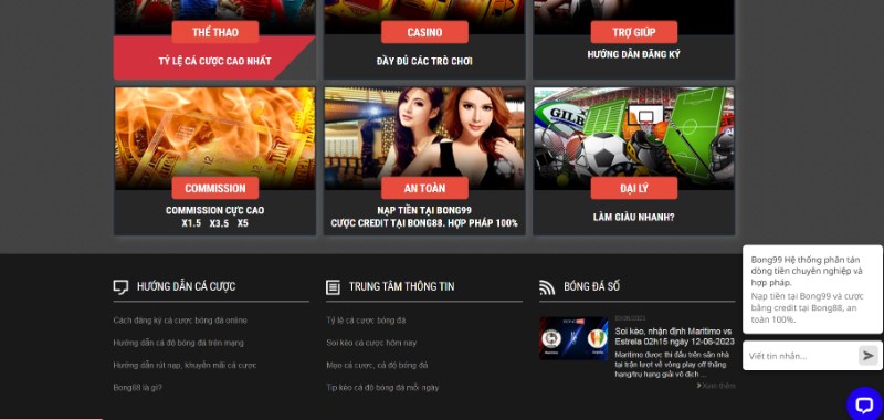 Bong99 -Trải nghiệm giải trí đỉnh cao cùng sảnh cược cực chất 9 Nhà Cái Mang Đến Nhiều Tiện Ích Với Ưu Điểm Tuyệt Vời