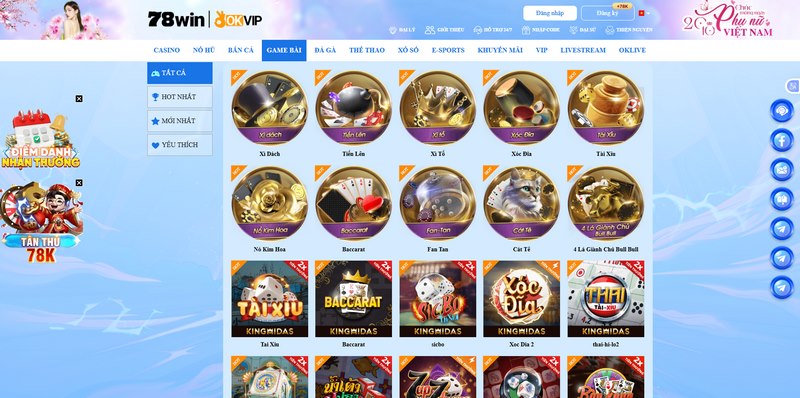 78win - Khám phá nhà cái cá cược uy tín nhất khu vực châu Á 5 Game Bài 78Win