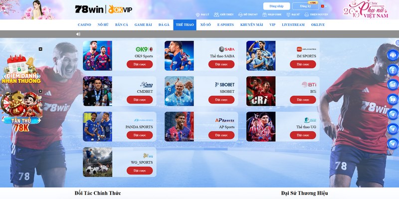 78win - Khám phá nhà cái cá cược uy tín nhất khu vực châu Á 7 Thể Thao 78Win