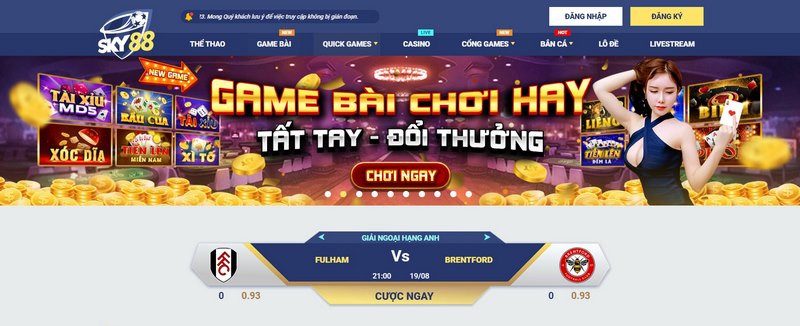 Đăng ký Sky88 - Trải nghiệm siêu phẩm cá cược bom tấn hàng đầu 1 Trang Nhà Cái Uy Tín Sky88