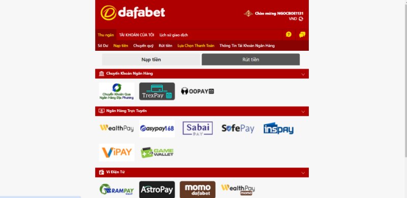 Dafabet - Nhà cái cá cược hàng đầu châu Á hiện nay 5 Người Chơi Có Thể Thực Hiện Việc Nạp Tiền Cực Dễ Dàng Và Đơn Giản