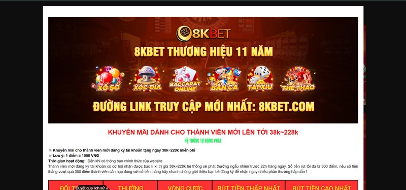Khuyến mãi 8KBet - Cập nhật sự kiện hấp dẫn cho hội viên 2 Chào Mừng Thành Viên Mới Nhận Quà Tặng 228K Cho Mọi Thành Viên